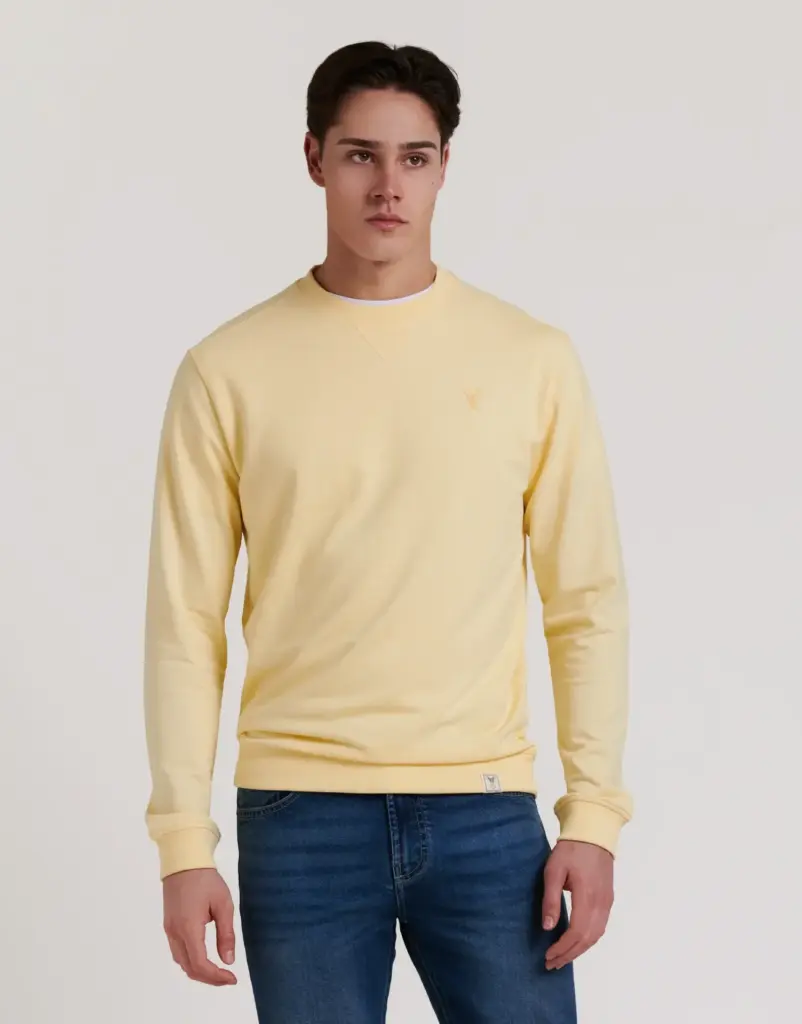 Sudadera Básica Logo Amarilla