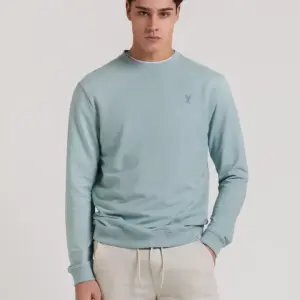 Sudadera Básica Logo Celeste