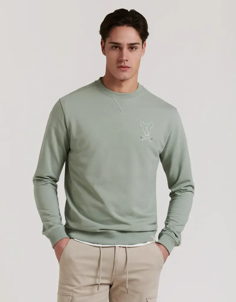Sudadera Logo Espalda Verde