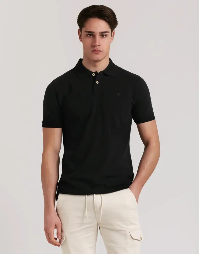 Polo Liso Premium Negro