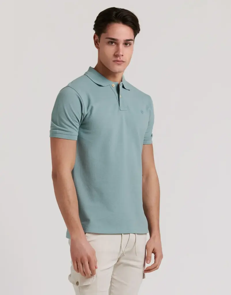 Polo Liso Premium Verde Agua