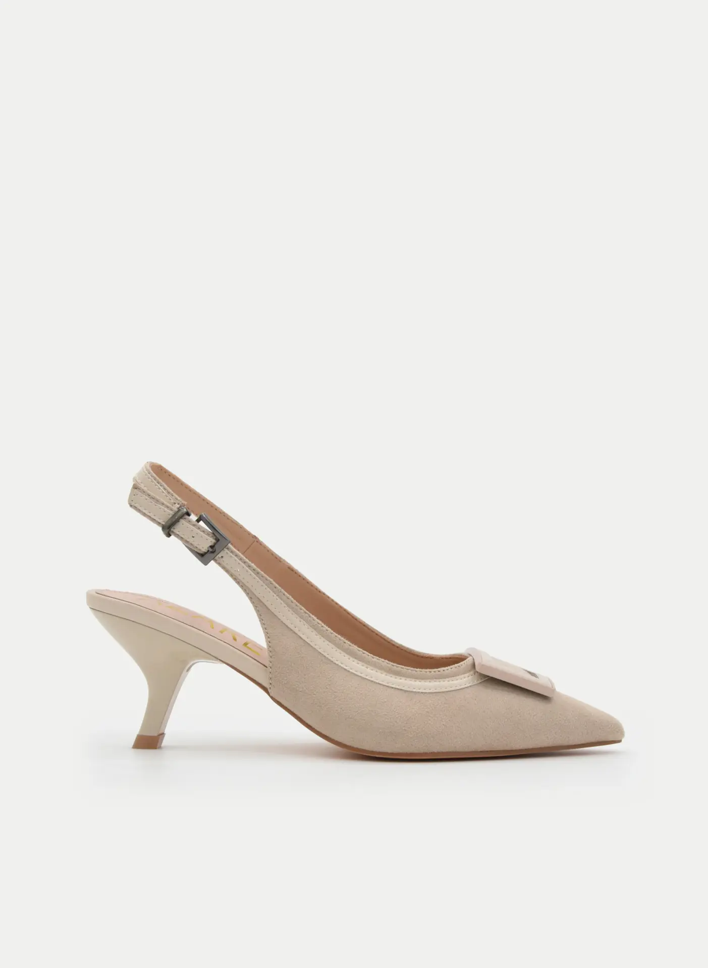Zapato Salón Destalonado Kitten Beige