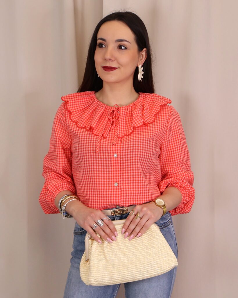 Camisa Vichy Coral