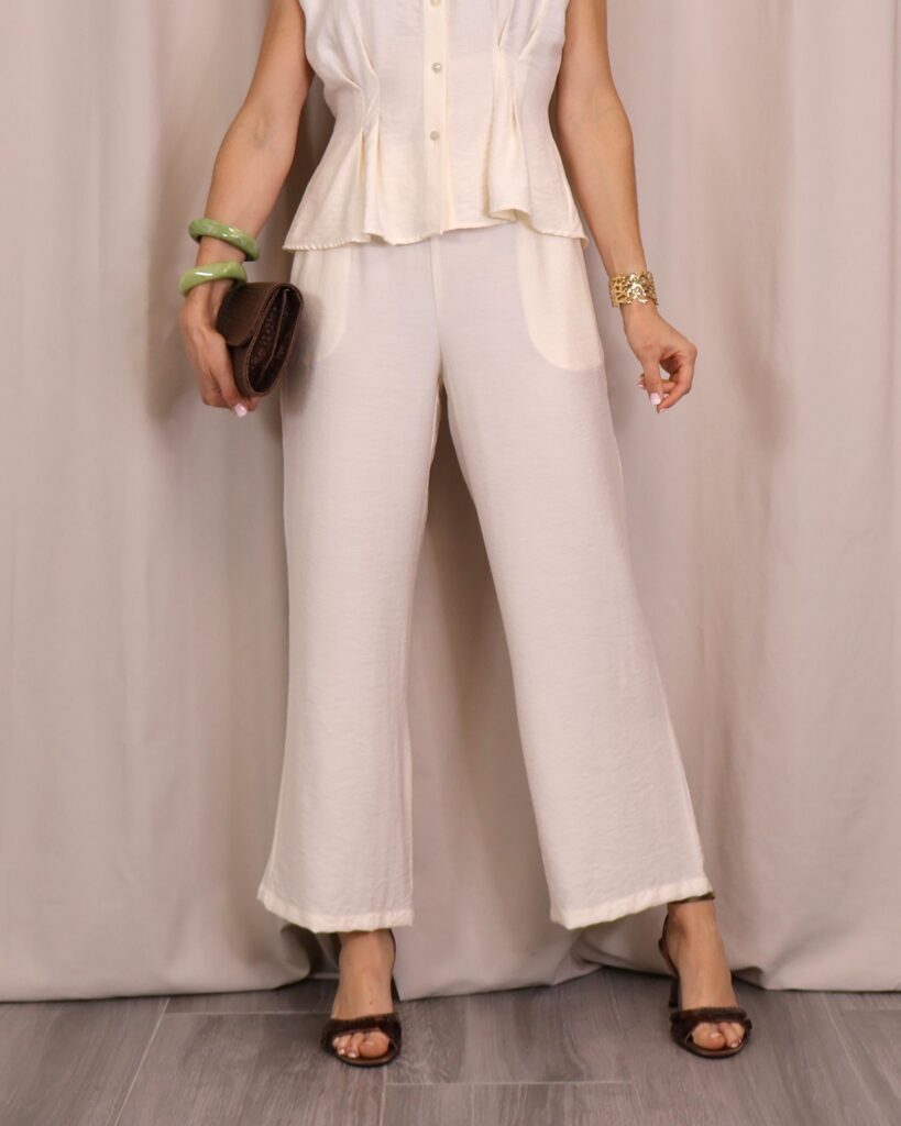 Pantalón Gracie Crema