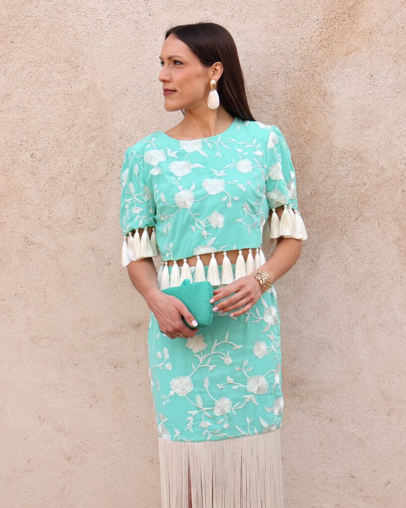 Top Flecos Verde Agua