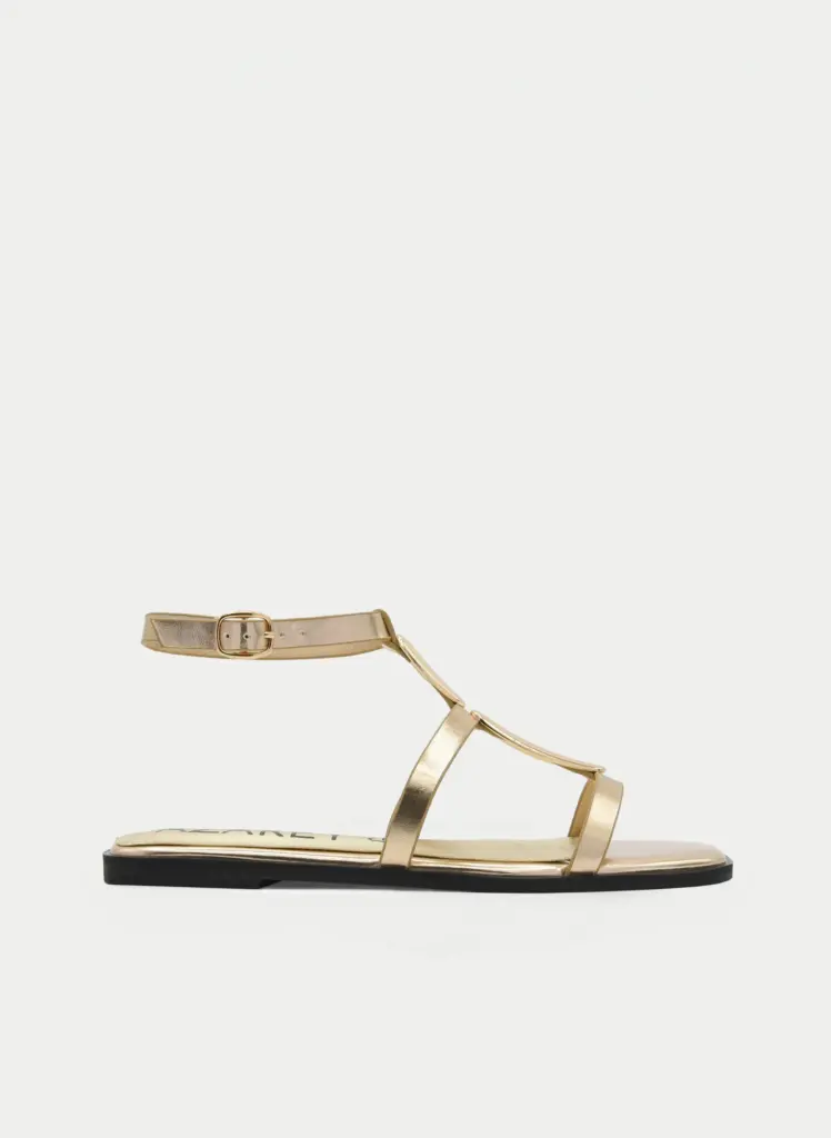 Sandalia Joya Piel Oro