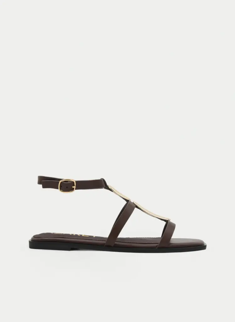 Sandalia Joya Piel Chocolate