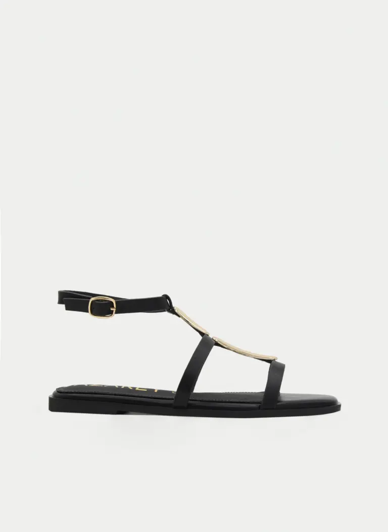 Sandalia Joya Piel Negra
