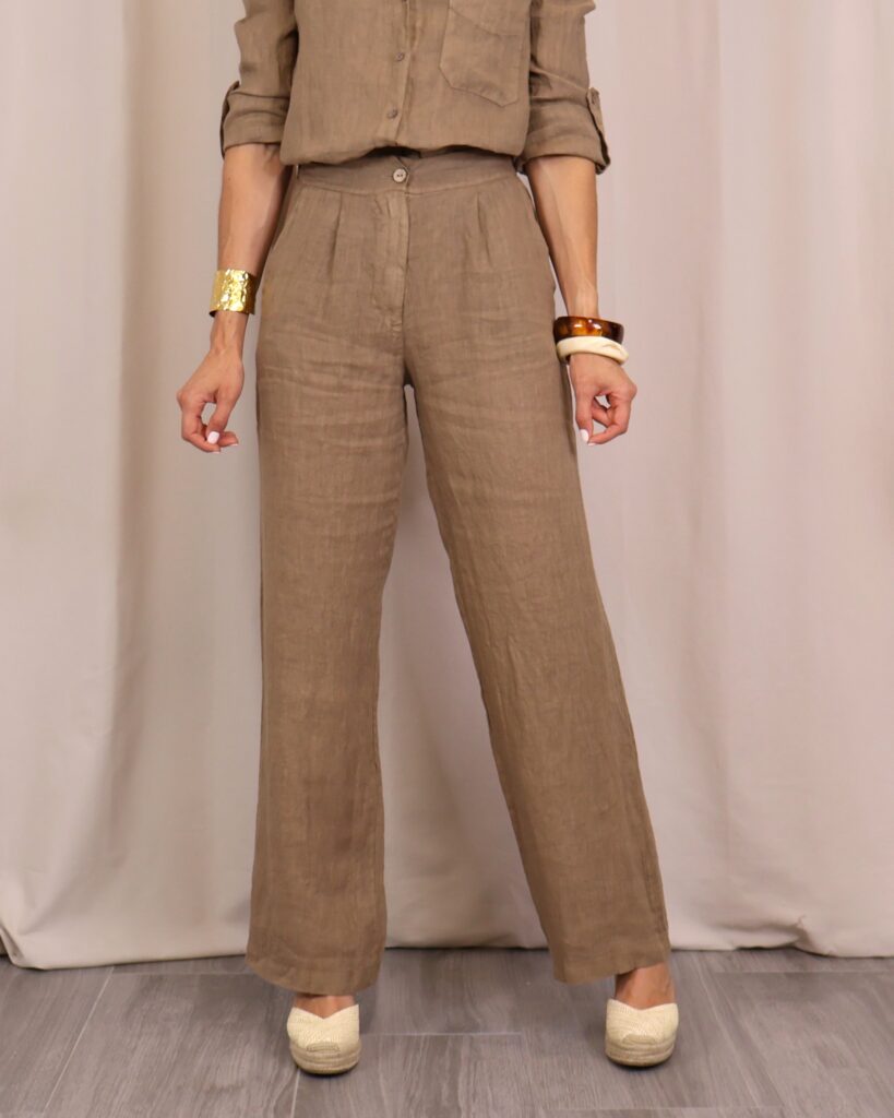 Pantalón Lino Camel