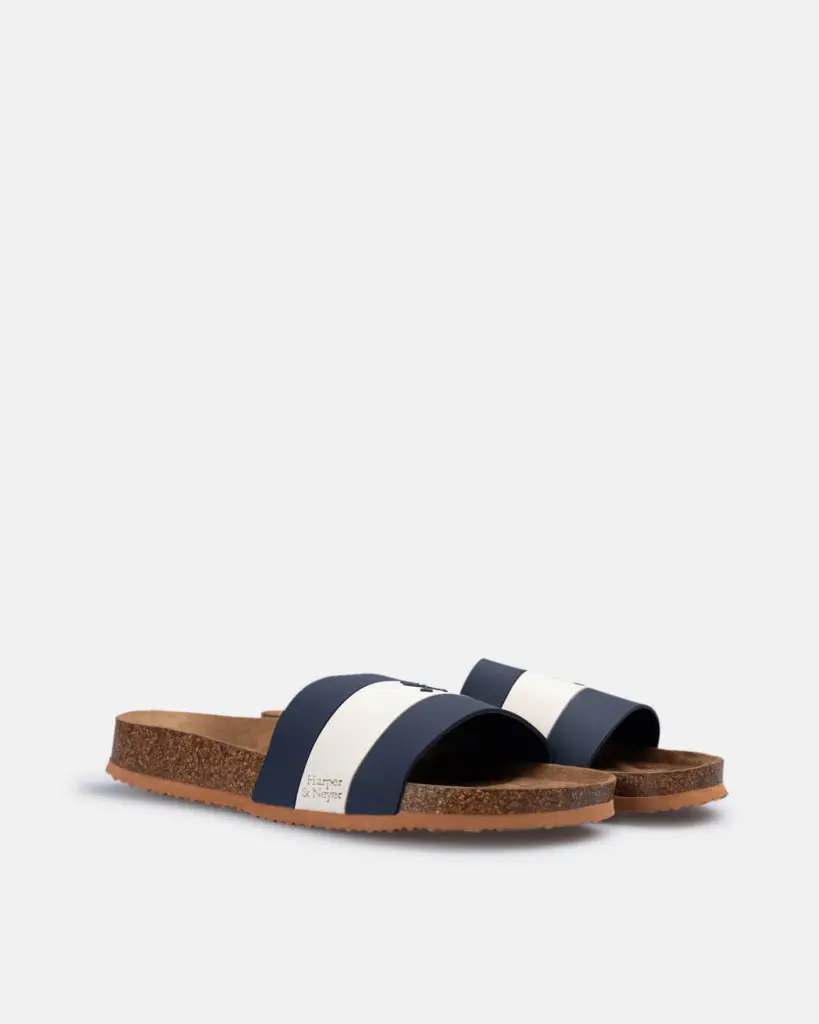 Chancla Cork Pool Navy Blue