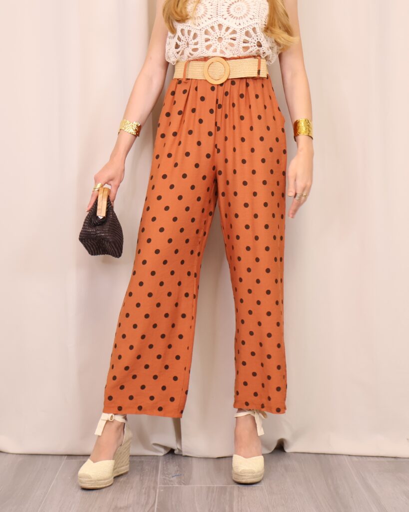 Pantalón Lunares Teja