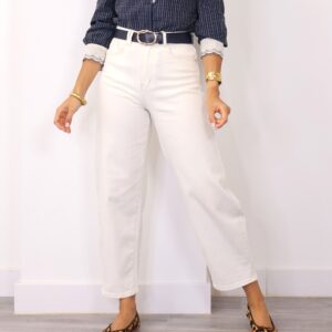 Jeans Balloon Fit Blanco