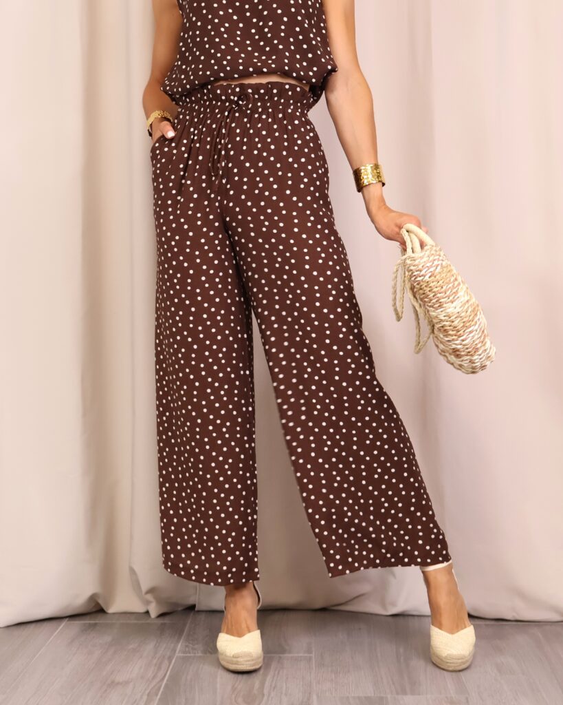 Pantalón Lunares Chocolate