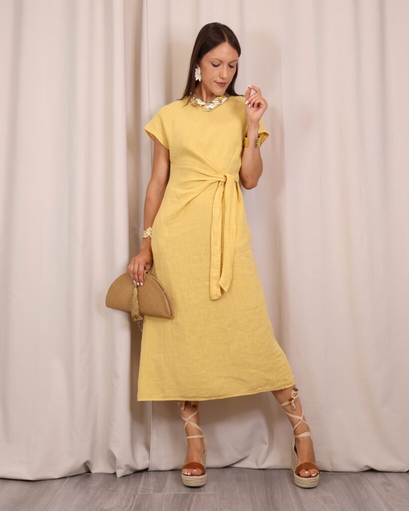 Vestido Lino Amarillo