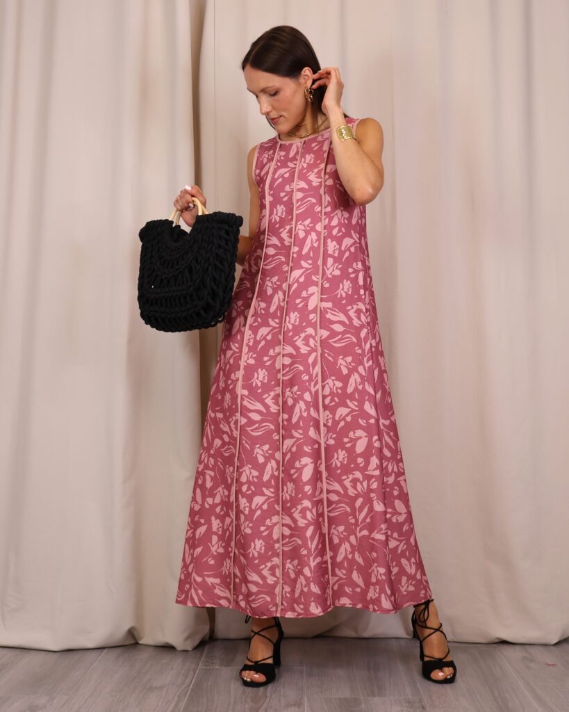 Vestido Estampado Rosa