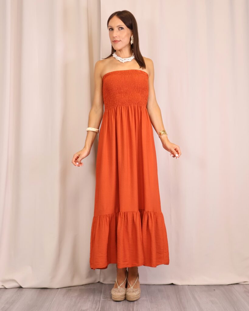 Vestido Bandeau Teja