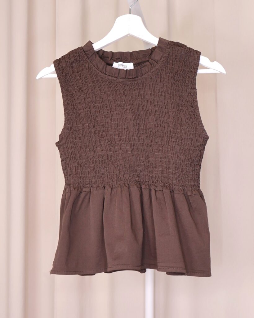 Blusa Nido de Abeja Chocolate