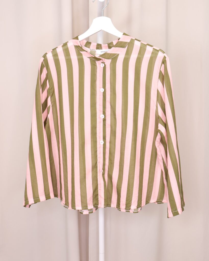 Camisa Rayas Rosa Kaki