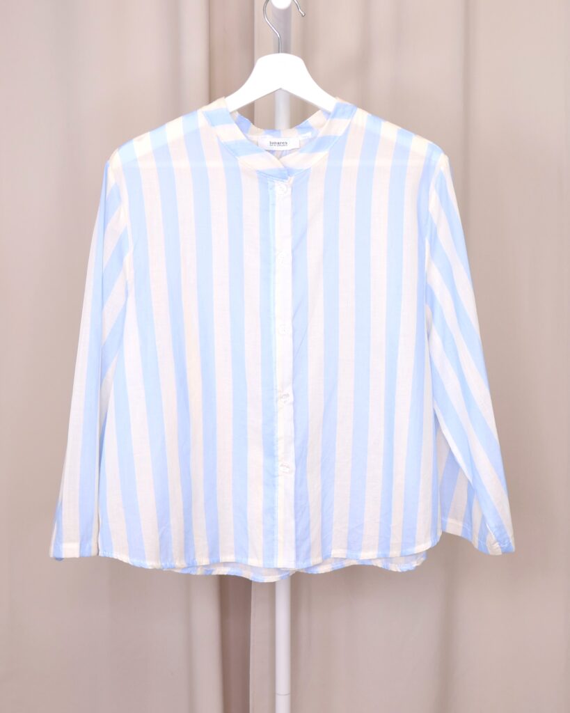 Camisa Rayas Celeste Blanca