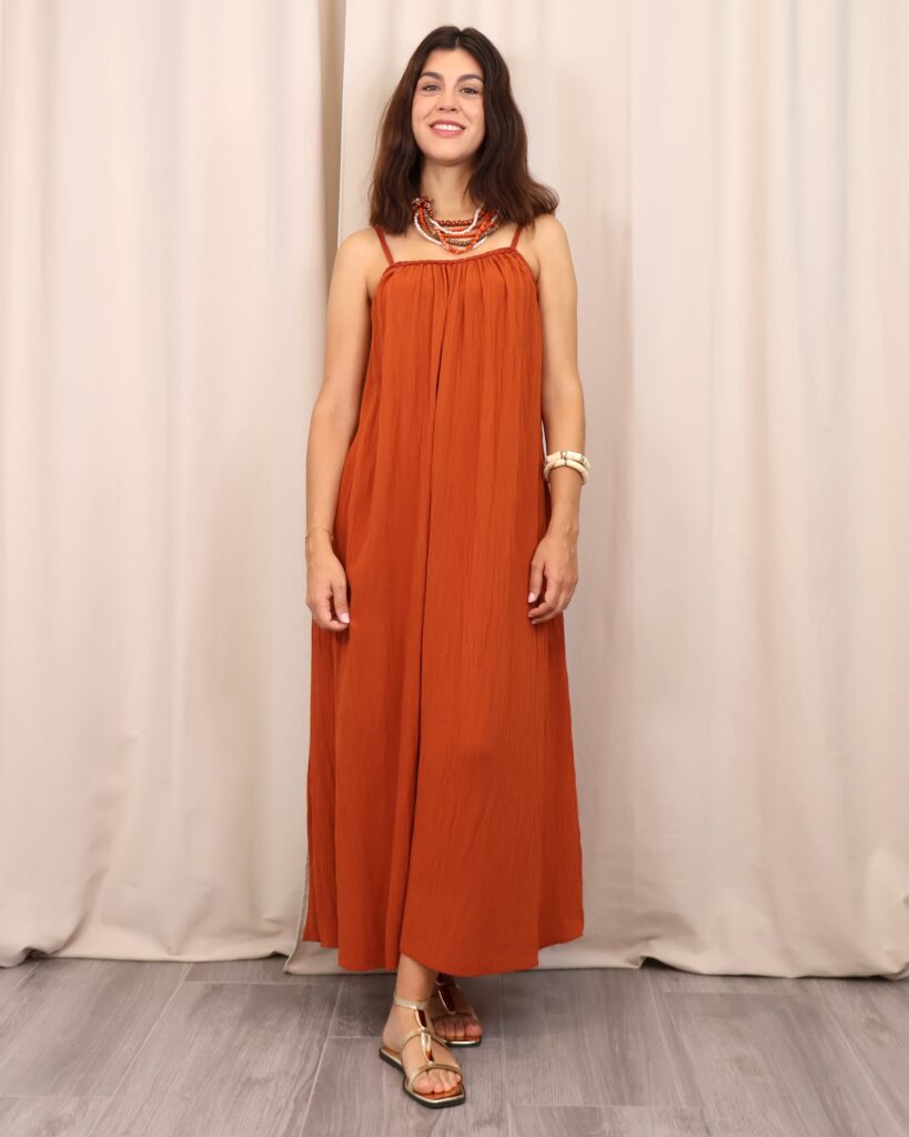 Vestido Trenzado Teja