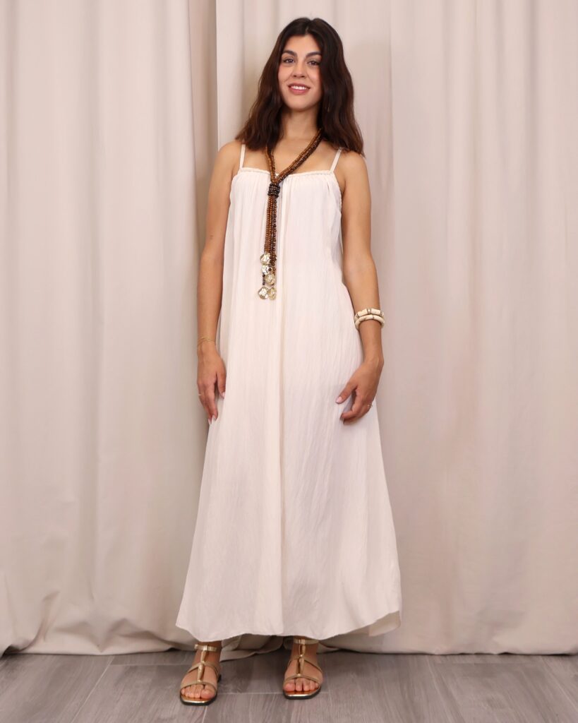 Vestido Trenzado Beige