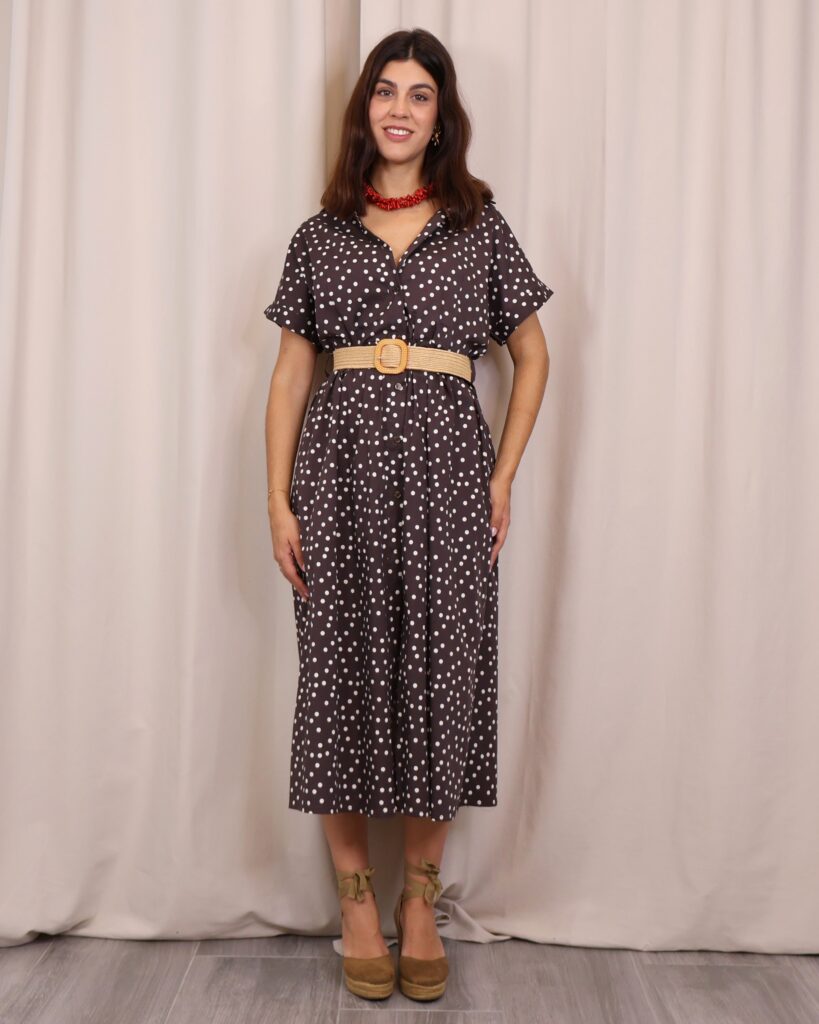 Vestido Lunares Chocolate