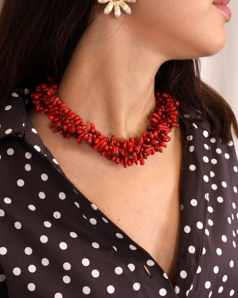 Collar Coral Rojo
