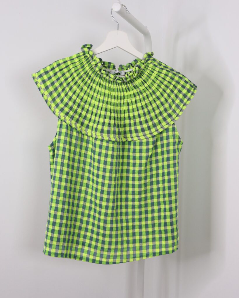 Blusa Vichy Amarilla Flúor