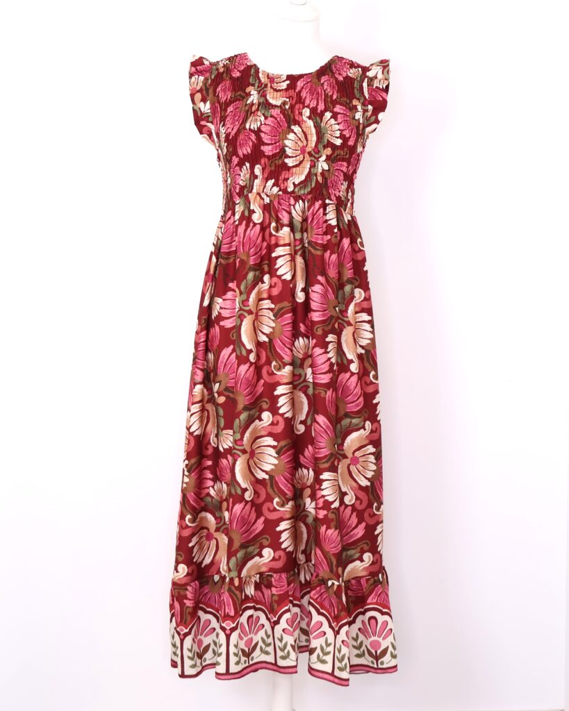 Vestido Floral Grosella