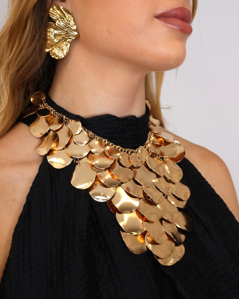 Collar Discos Dorado