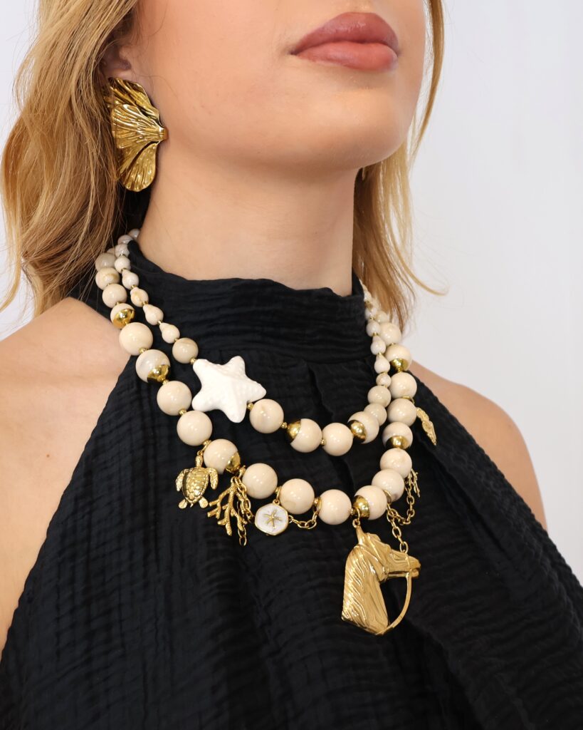 Collar Caballo Beige