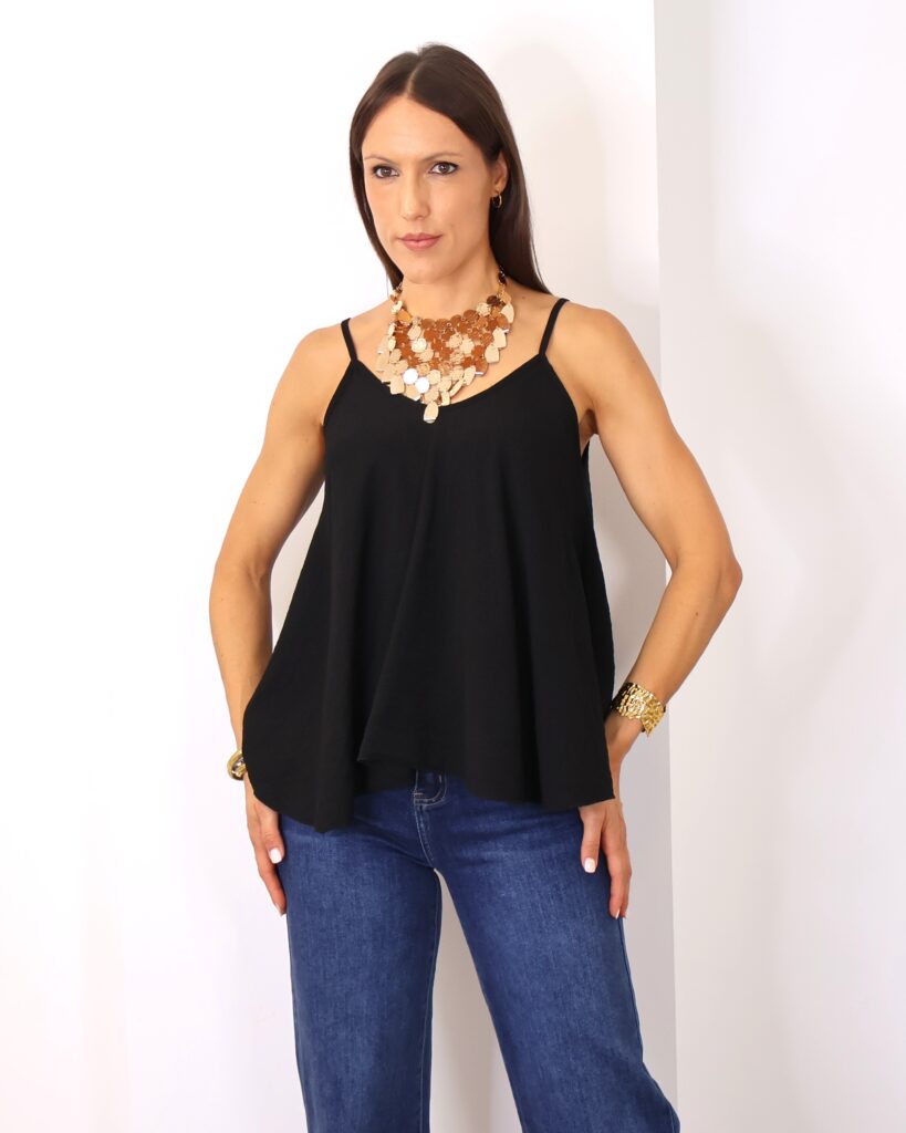Blusa Tirantes Negra