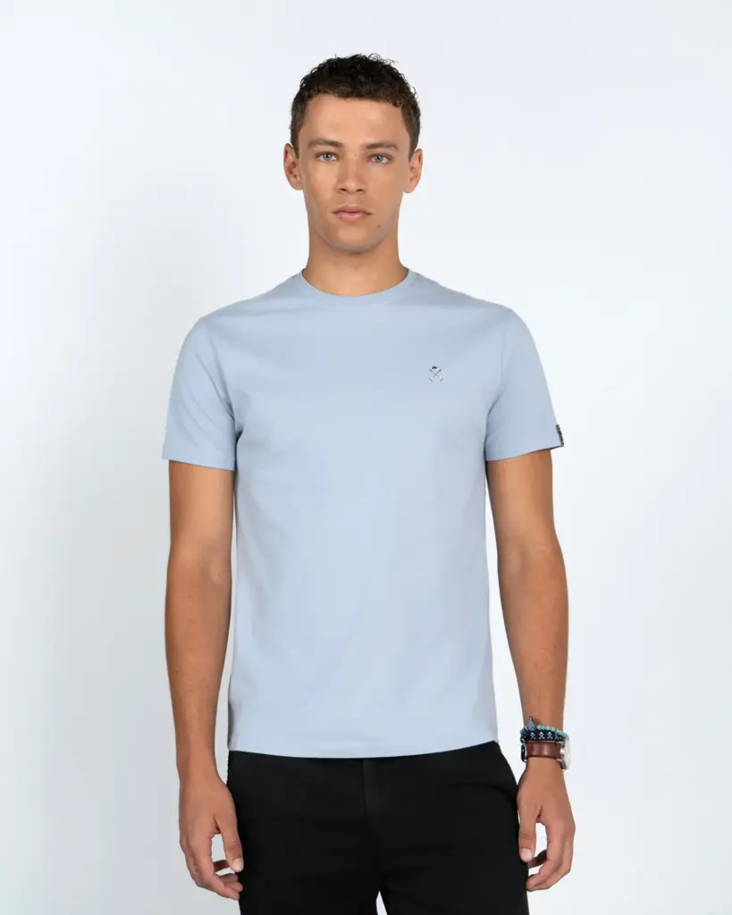 Camiseta Retro Logo Blue Haze