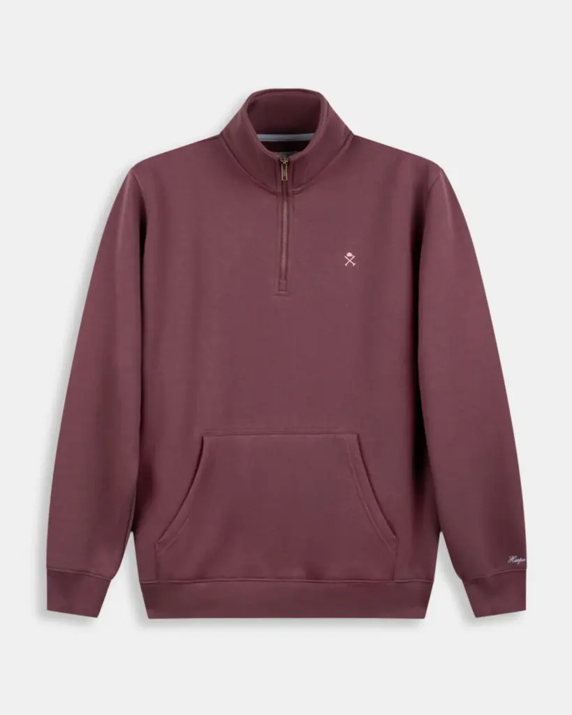 Sudadera Half Zipper Winner Burgundy Bloom