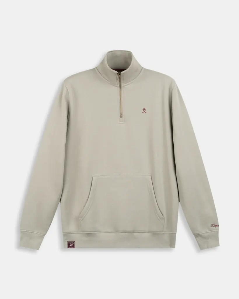 Sudadera Half Zipper Winner English Moss
