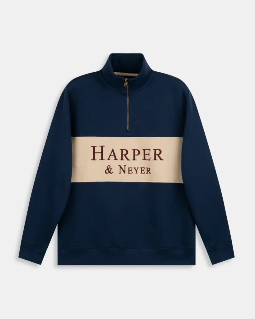 Sudadera Half Zipper Maryland Navy Blue