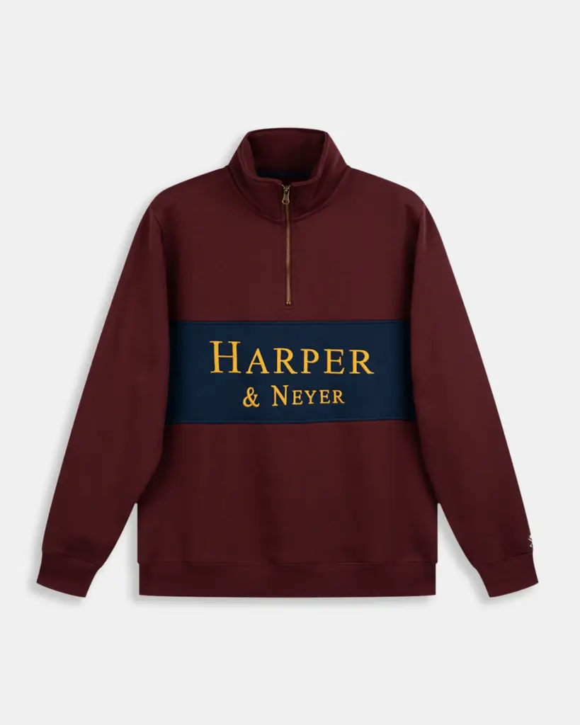 Sudadera Half Zipper Maryland Rich Burgundy