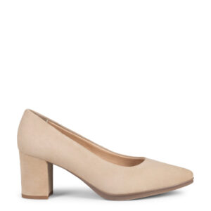 Urban S-Zapato de Tacón Medio Ante Beige