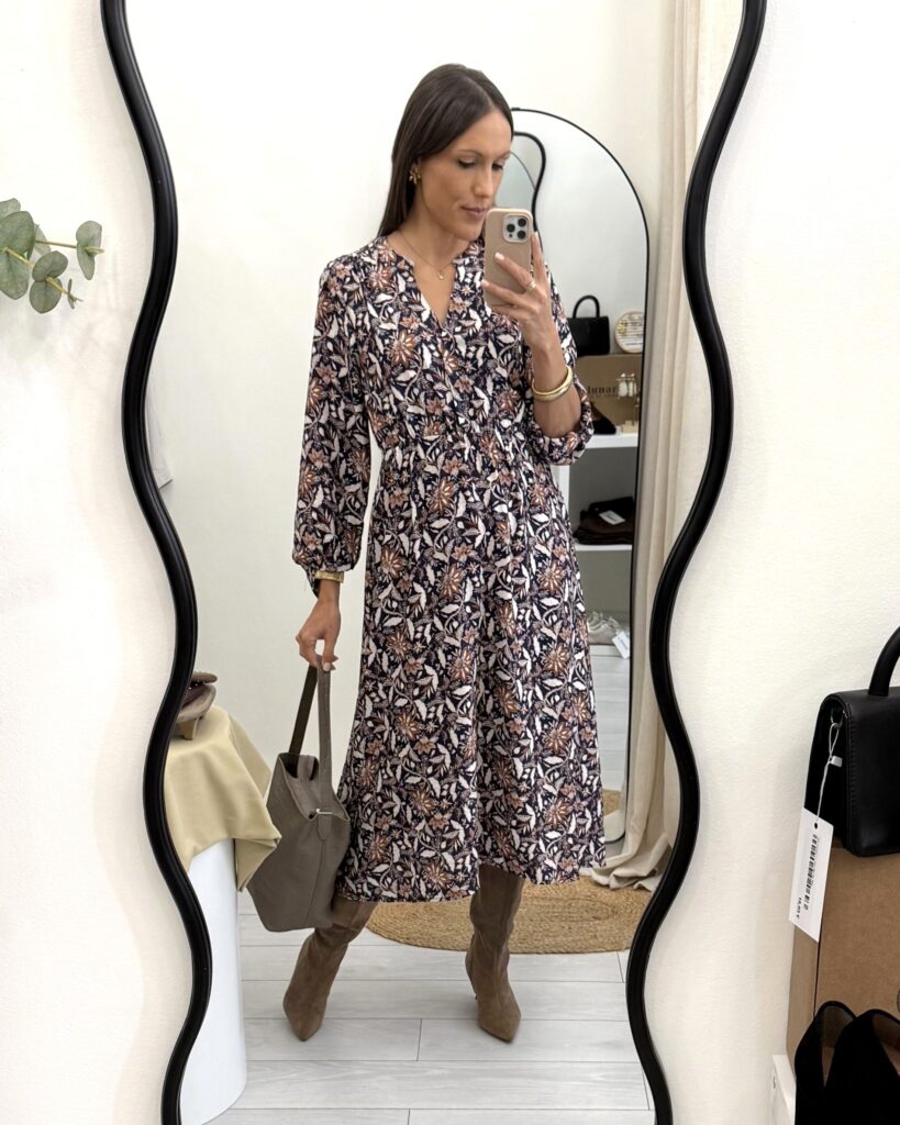 Vestido Floral Marino