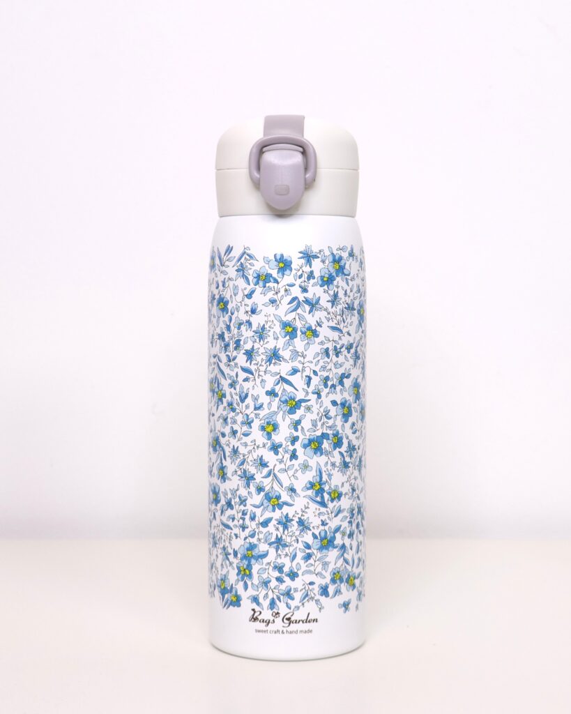 Botella Térmica Floral Azul
