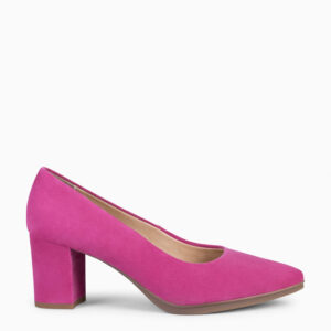Urban S-Zapato de Tacón Medio Ante Orquidea