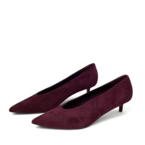 Zapato Salón Ante Burdeos